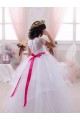 Ball Gown Sweetheart Tulle & Lace Long Ivory Little Flower Girl Dress Barrie