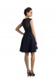 A-Line V-Neck Lace Knee Length Dark Navy Bridesmaid Dress / Evening Dress Barrie
