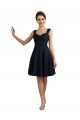 A-Line Sweetheart Lace Knee Length Dark Navy Bridesmaid Dress Barrie