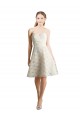 A-Line Strapless Lace Knee Length Ivory,Champagne Bridesmaid Dress Barrie