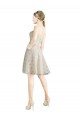 A-Line Strapless Lace Knee Length Ivory,Champagne Bridesmaid Dress Barrie