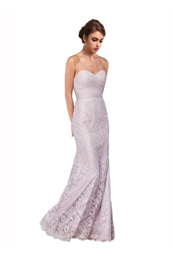Mermaid Sweetheart Lace Long Bridesmaid Dress / Evening Dress Barrie