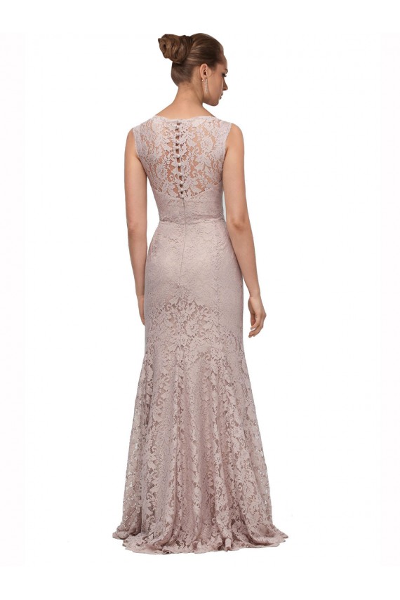 Mermaid Scoop Neck Lace Long Prom Dress / Bridesmaid Dress Barrie