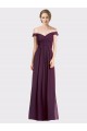 A-Line Sweetheart Soft Chiffon & Lace Long Grape Bridesmaid Dress Barrie