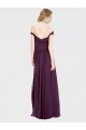 A-Line Sweetheart Soft Chiffon & Lace Long Grape Bridesmaid Dress Barrie