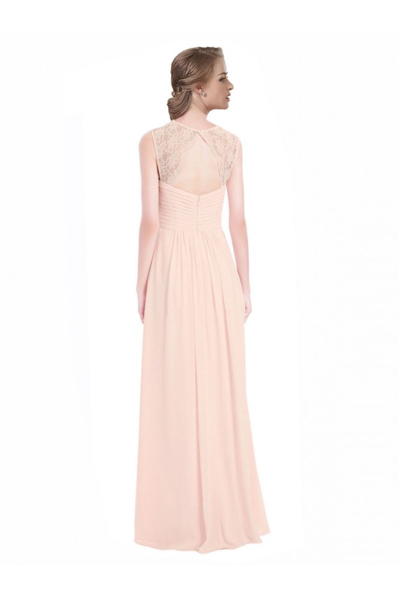 A-Line Sweetheart Soft Chiffon & Lace Long Mint Green Bridesmaid Dress Barrie
