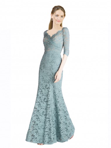 A-Line Sweetheart Lace Long Prom Dress / Bridesmaid Dress Barrie