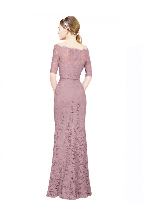 Mermaid Off the Shoulder Lace Long Prom Dress / Bridesmaid Dress Barrie