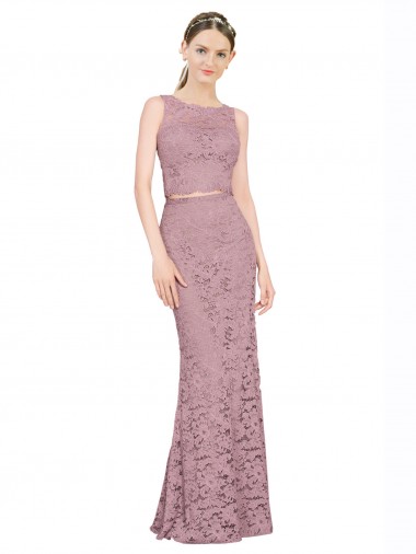 Mermaid Illusion Neck Lace Long Prom Dress / Bridesmaid Dress Barrie