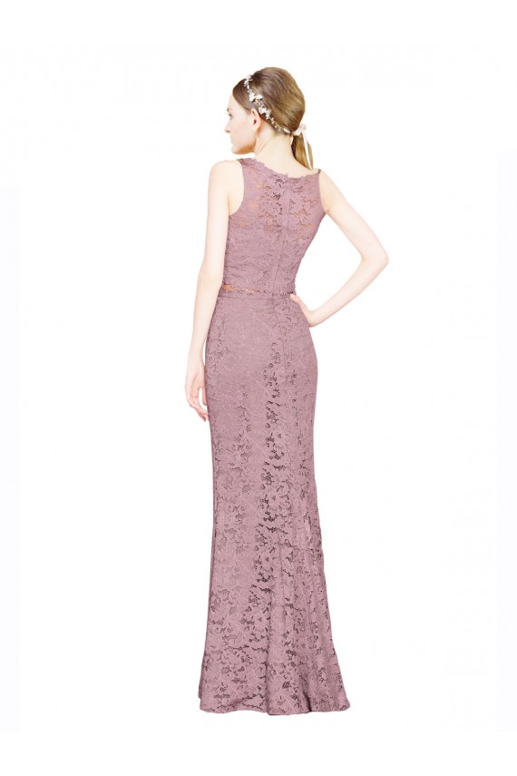 Mermaid Illusion Neck Lace Long Prom Dress / Bridesmaid Dress Barrie