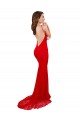 Mermaid High Neck Lace Long Red Formal Evening Gown / Prom Dress / Bridesmaid Dress Barrie