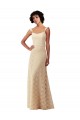 A-Line Sweetheart Lace Long Champagne Bridesmaid Dress Barrie