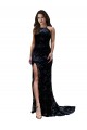 Mermaid High Neck Lace Long Black Black Tie Evening Gown / Prom Dress / Bridesmaid Dress Barrie