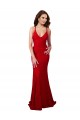 Mermaid V-Neck Lace Long Red Formal Evening Gown / Prom Dress / Bridesmaid Dress Barrie