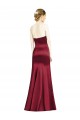 Mermaid Sweetheart Satin Long Burgundy Bridesmaid Dress Barrie