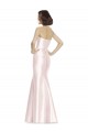 Mermaid Strapless Satin Long Pink Bridesmaid Dress Barrie