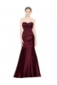 Mermaid Sweetheart Satin Long Burgundy Formal Evening Gown / Prom Dress / Bridesmaid Dress Barrie