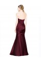 Mermaid Sweetheart Satin Long Burgundy Formal Evening Gown / Prom Dress / Bridesmaid Dress Barrie