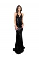Mermaid V-Neck Sequin Long Black Black Tie Evening Gown / Prom Dress / Bridesmaid Dress Barrie