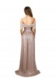 A-Line Strapless Sequin Long Champagne Formal Evening Gown / Prom Dress / Bridesmaid Dress Barrie