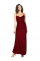 Sheath Cowl Neck Silk like Satin Long Burgundy Black Tie Evening Gown / Prom Dress / Bridesmaid Dress Barrie