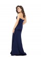 A-Line Strapless Silk like Satin Long Sapphire Formal Evening Gown / Prom Dress / Bridesmaid Dress Barrie