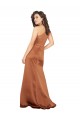 A-Line One Shoulder Silk like Satin Long Orange Formal Evening Gown / Prom Dress / Bridesmaid Dress Barrie