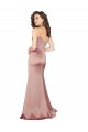 Sheath V-Neck Silk like Satin Long Dusty Pink Black Tie Evening Gown / Prom Dress / Bridesmaid Dress Barrie
