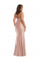 Mermaid V-Neck Silk like Satin Long Dusty Pink Formal Plus Size Evening Gown / Prom Dress / Bridesmaid Dress Barrie
