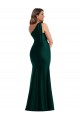 Mermaid One Shoulder Silk like Satin Long Ever Green Formal Plus Size Evening Gown / Prom Dress / Bridesmaid Dress Barrie