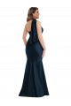 Mermaid Halter Neck Silk like Satin Long Dark Navy Formal Plus Size Evening Gown / Prom Dress / Bridesmaid Dress Barrie