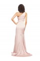 Sheath One Shoulder Silk like Satin Long Pink Black Tie Evening Gown / Prom Dress / Bridesmaid Dress Barrie