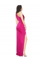 Sheath One Shoulder Silk like Satin Long Fuchsia Formal Evening Gown / Prom Dress / Bridesmaid Dress Barrie