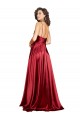 A-Line Cowl Neck Silk like Satin Long Burgundy Black Tie Evening Gown / Prom Dress / Bridesmaid Dress Barrie