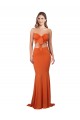 Mermaid Strapless Spandex Long Orange Formal Evening Gown / Prom Dress / Bridesmaid Dress Barrie