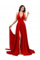 A-Line Halter Neck Spandex Long Red Formal Evening Gown / Prom Dress / Bridesmaid Dress Barrie