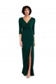 Trumpet V-Neck Spandex Long Dark Green Formal Evening Gown / Prom Dress / Bridesmaid Dress Barrie