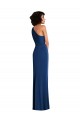 Sheath One Shoulder Spandex Long Royal Blue Semi Formal Evening Dress / Prom Dress / Bridesmaid Dress Barrie