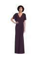 Sheath V-Neck Spandex Long Grape Formal Evening Gown / Prom Dress / Bridesmaid Dress Barrie