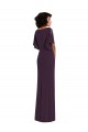 Sheath V-Neck Spandex Long Grape Formal Evening Gown / Prom Dress / Bridesmaid Dress Barrie