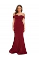 Mermaid Off the Shoulder Spandex Long Burgundy Formal Plus Size Evening Gown / Prom Dress / Bridesmaid Dress Barrie