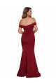 Mermaid Off the Shoulder Spandex Long Burgundy Formal Plus Size Evening Gown / Prom Dress / Bridesmaid Dress Barrie