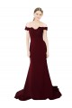 Mermaid Sweetheart Stretch Crepe & Lace Sweep Train Burgundy Gold Formal Evening Gown / Prom Dress / Bridesmaid Dress Barrie