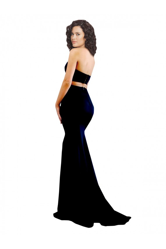 Mermaid High Neck Stretch Crepe Long Black Formal Evening Gown / Prom Dress / Bridesmaid Dress Barrie