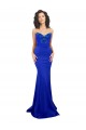 Mermaid High Neck Stretch Crepe Long Royal Blue Formal Evening Gown / Prom Dress / Bridesmaid Dress Barrie