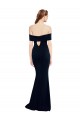 Mermaid Off the Shoulder Stretch Crepe Long Dark Navy Formal Dress / Bridesmaid Dress Barrie