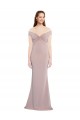 Mermaid V-Neck Stretch Crepe Long Dusty Pink Formal Evening Gown / Prom Dress / Bridesmaid Dress Barrie