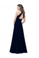 A-Line High Neck Stretch Crepe Long Dusty Pink Prom Dress / Bridesmaid Dress Barrie