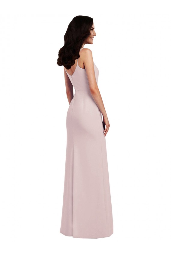 Trumpet Spaghetti Straps Stretch Crepe Long Formal Evening Gown / Prom Dress / Bridesmaid Dress Barrie