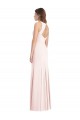 Trumpet Bateau Neck Stretch Crepe Long Pink Semi Formal Evening Dress / Prom Dress / Bridesmaid Dress Barrie